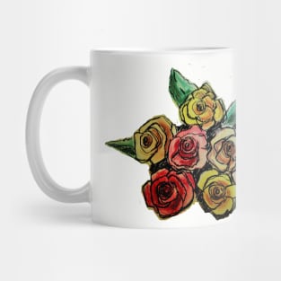 Colorful Vintage Rose Bouquet Mug